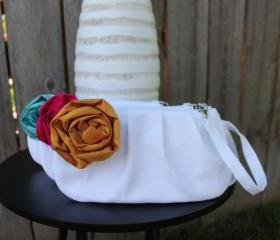 Set of 3 Pleated Clutches: Bridesmaids/ Wristlets/ Purse 