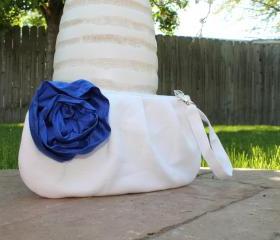 Pleated Zippered Clutch: Choose your own flower color